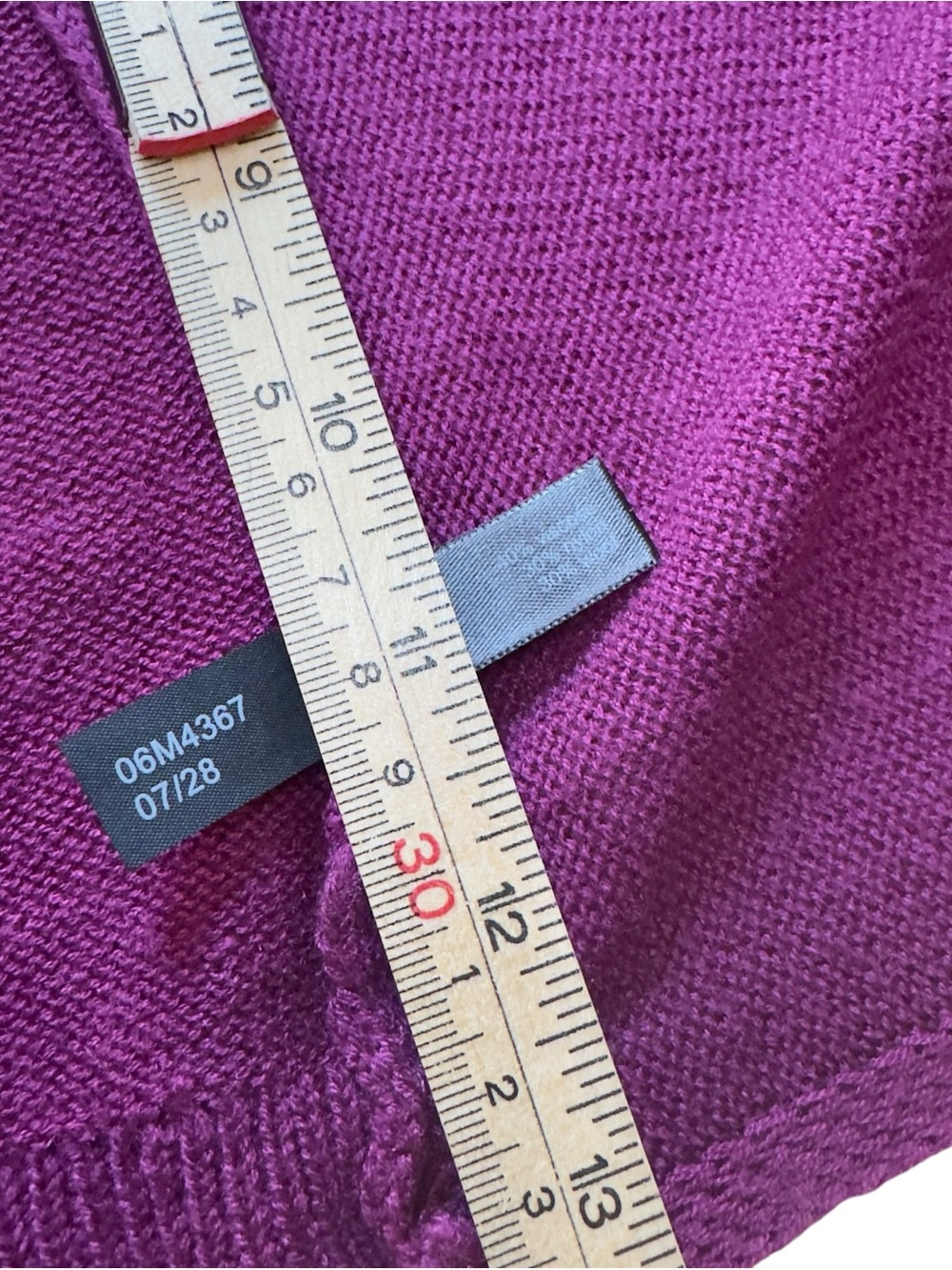 The Limited Purple Wool Blend Waterfall Open Front Cardigan Sweater Medium EUC - Picture 9 of 9
